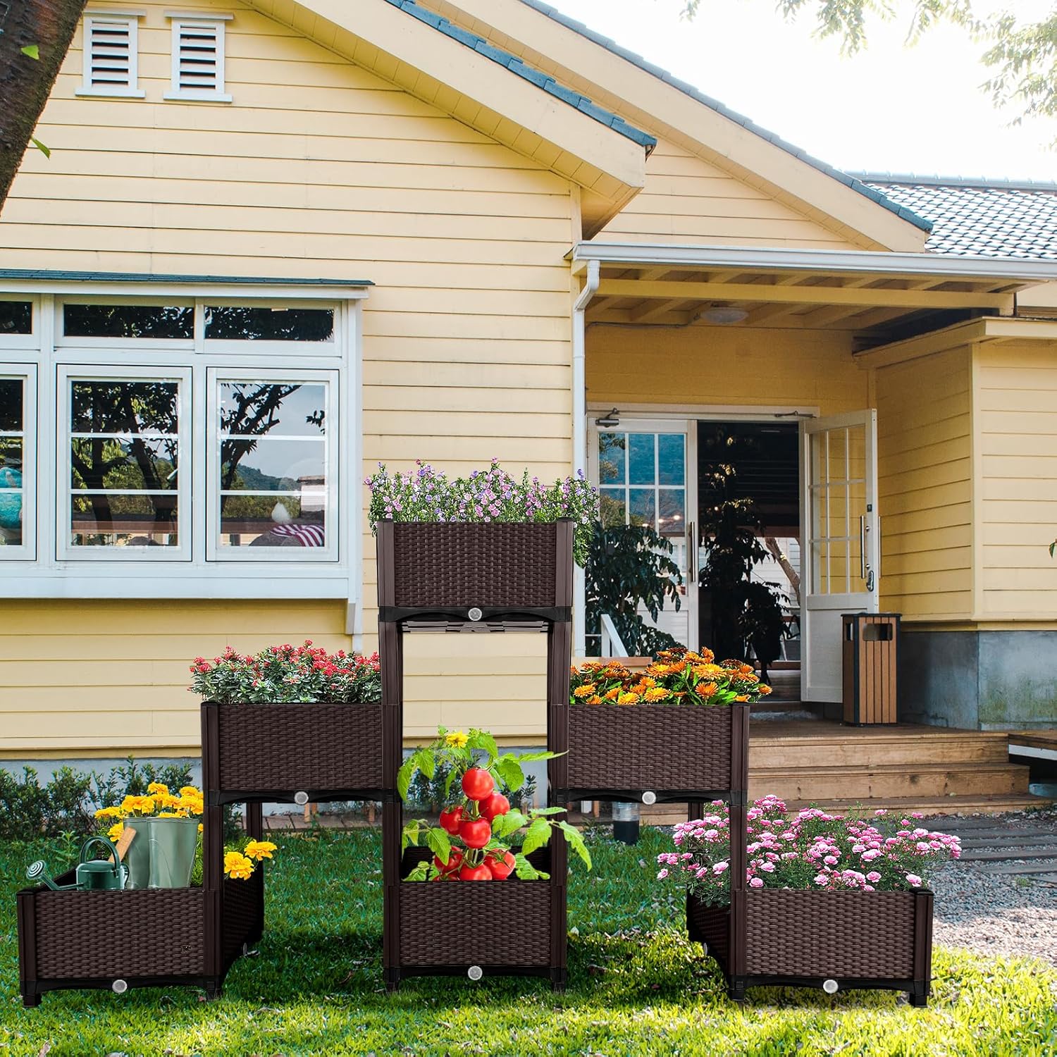 Raised flower beds