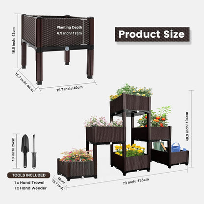 Raised flower beds