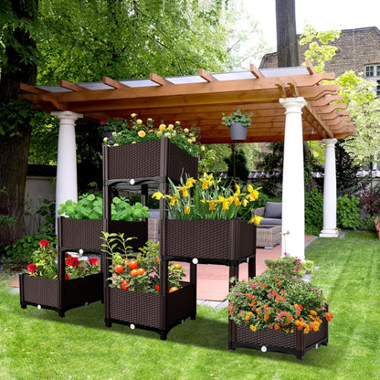 Raised flower beds