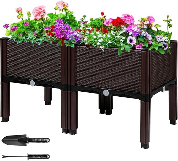 Raised flower beds