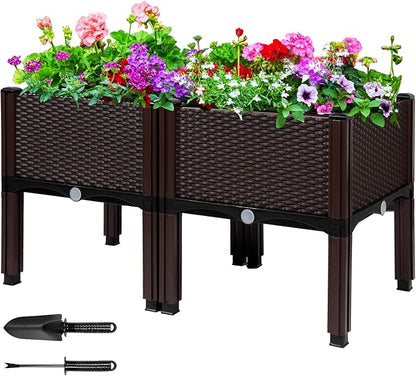 Raised flower beds