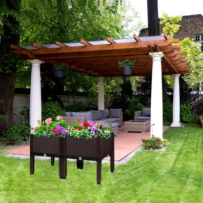 Raised flower beds