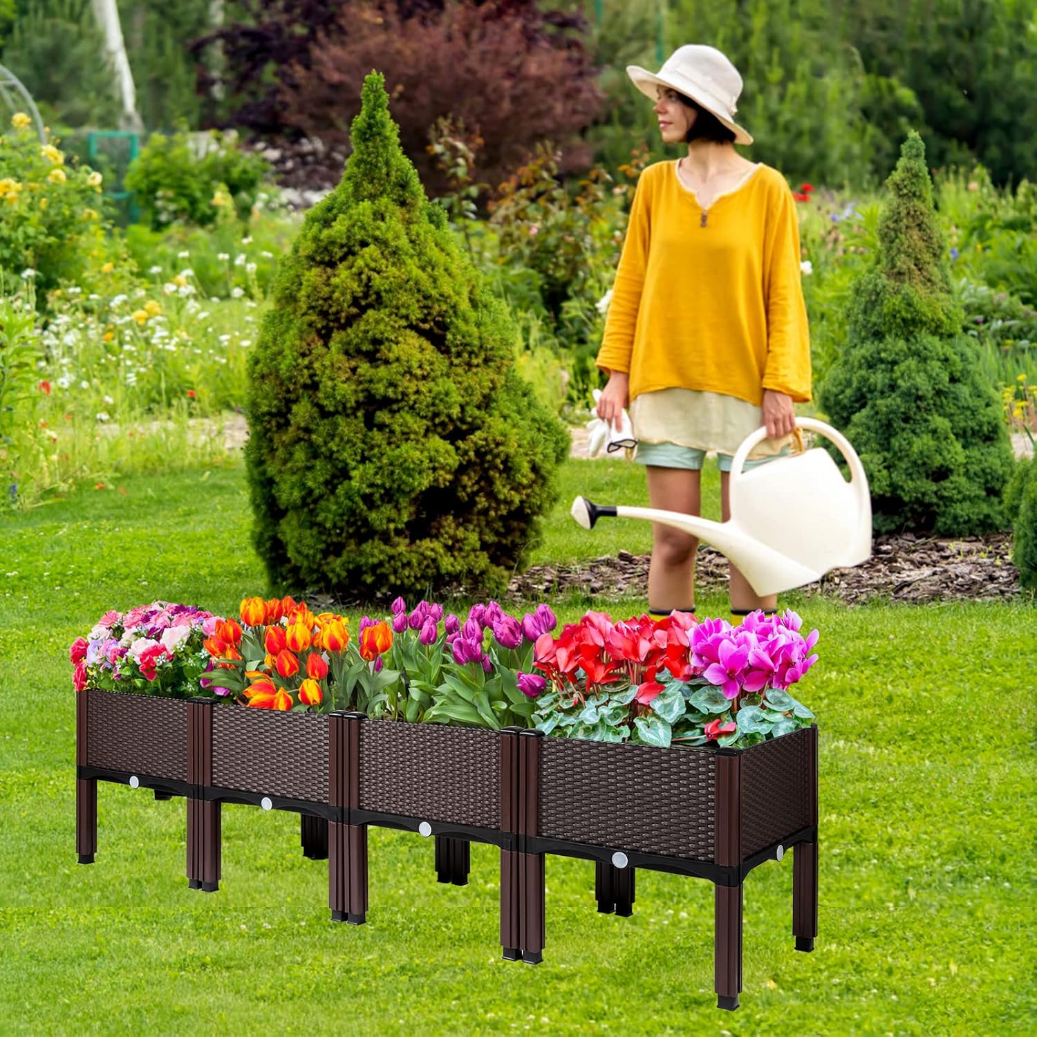 Raised flower beds