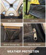 FanttikOutdoor 8-Person Instant Cabin Tent – 60 Second Setup, Waterproof Rainfly & Windproof, Large Family Camping Tent with Carry Bag